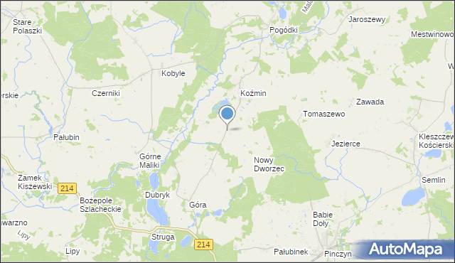 mapa Kolonia Koźmin, Kolonia Koźmin na mapie Targeo